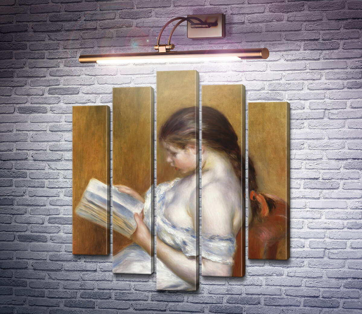 Модульна картина Читання (Модуль №4) П'єр Огюст Ренуар