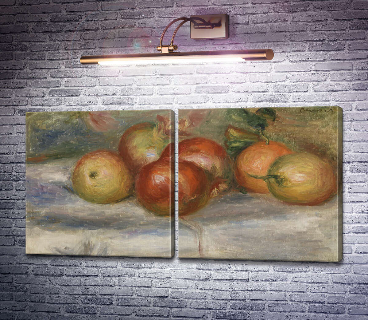 Модульная картина Яблоки, апельсины и лимон Пьер Огюст Ренуар