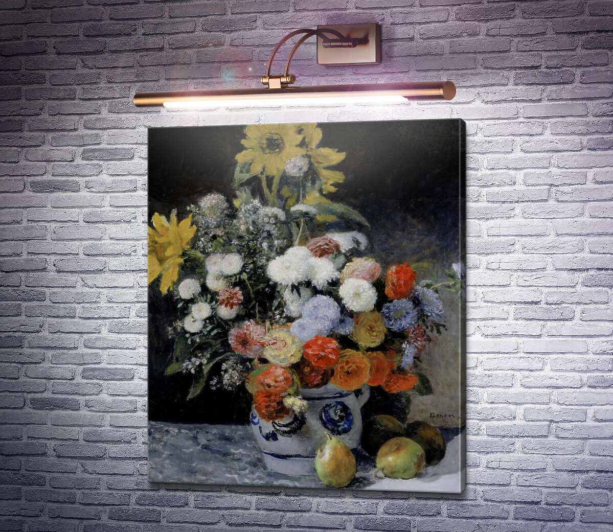 Картина Квіти в глиняному горщику П'єр Огюст Ренуар