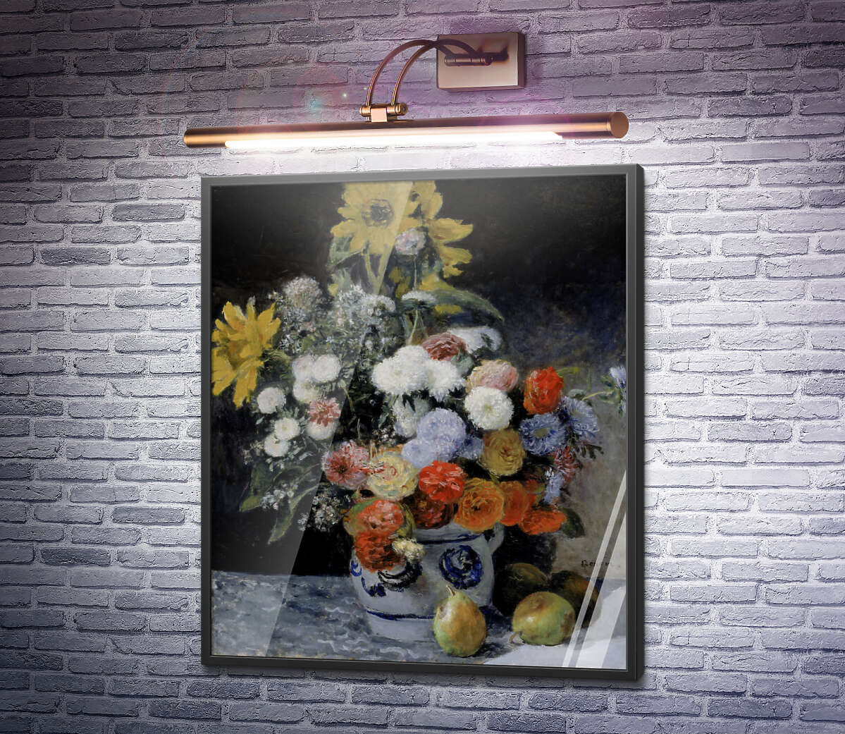Постер Цветы в глиняном горшке Пьер Огюст Ренуар