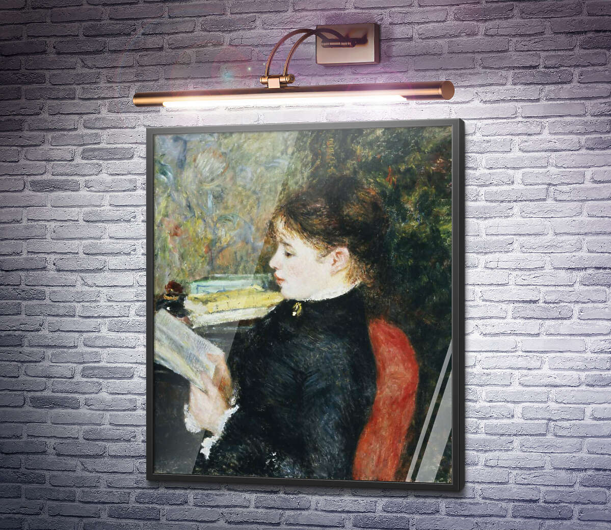 Постер Читаюча жінка П'єр Огюст Ренуар