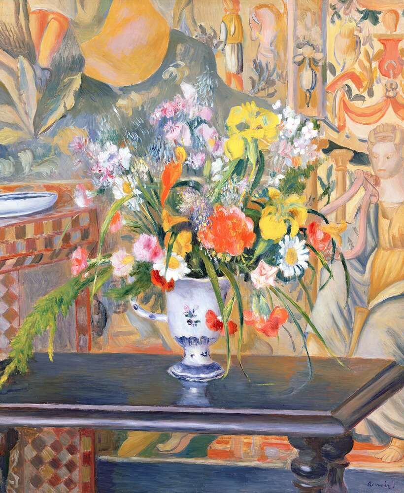 репродукція картина-постер  Ваза з квітами П'єр Огюст Ренуар