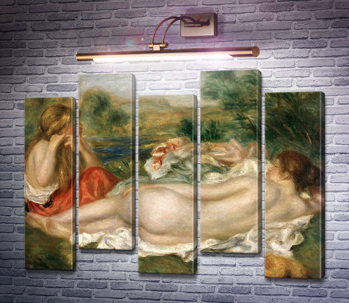 Модульная картина Две купальщицы (Модуль №30) Пьер Огюст Ренуар