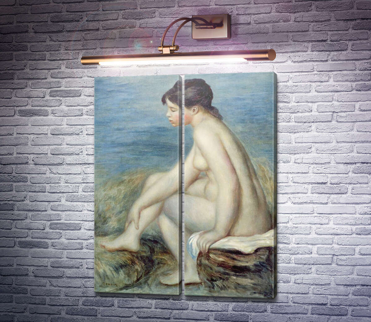 Модульна картина Сидяча оголена П'єр Огюст Ренуар