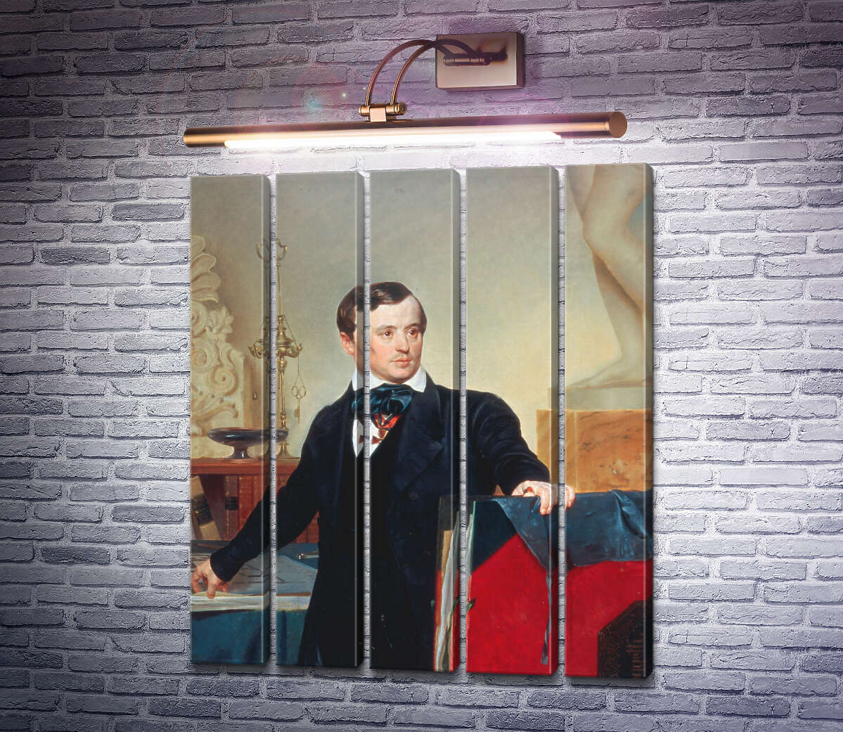 Модульная картина Портрет архитектора и художника А. П. Брюллова (Модуль №26) Карл Брюллов Модульная картина Портрет архитектора и художника А. П. Брюллова (Модуль №26) Карл Брюллов