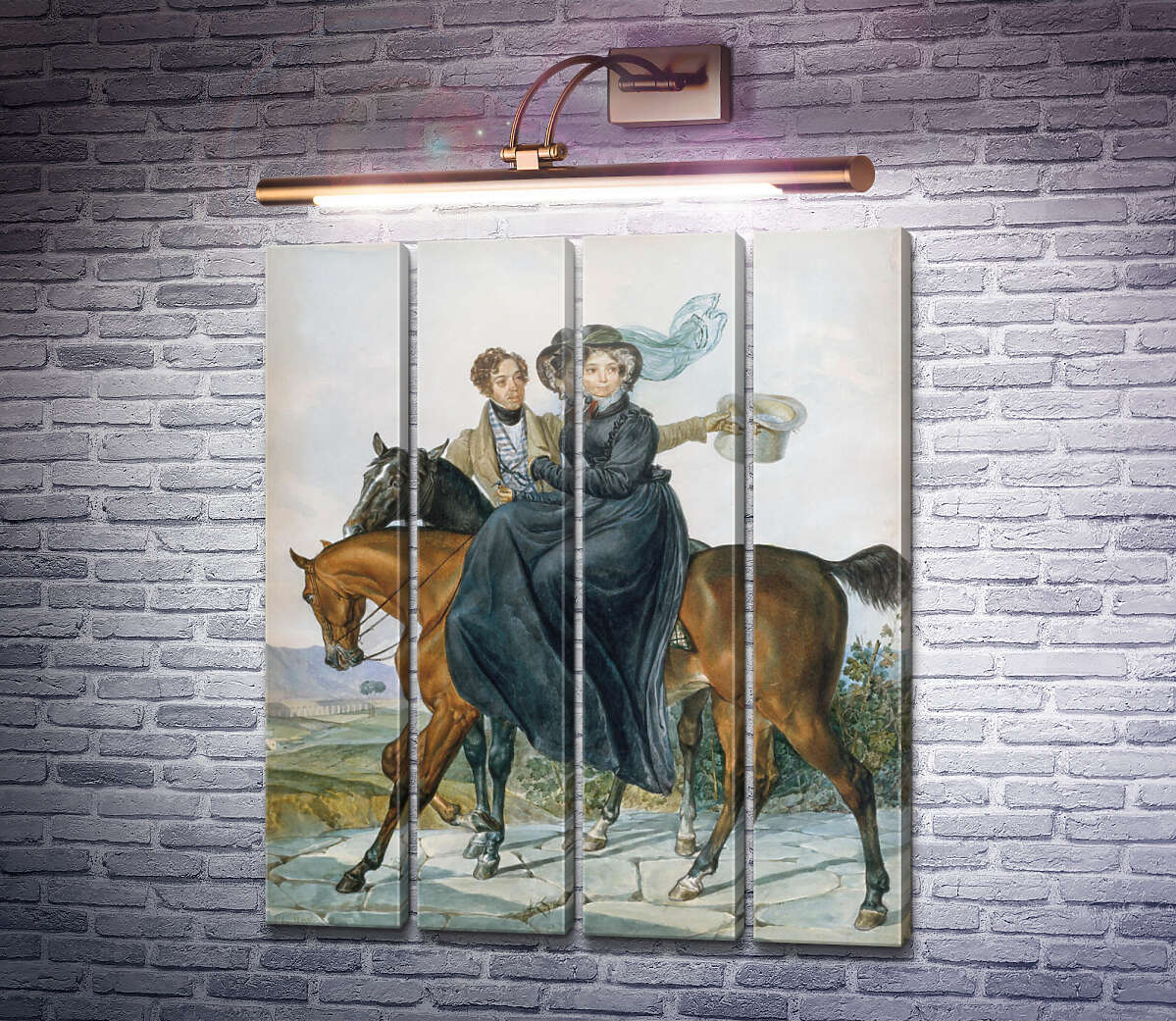 Модульная картина Портрет К. А. и М. Я. Нарышкиных (Модуль №24) Карл Брюллов Модульная картина Портрет К. А. и М. Я. Нарышкиных (Модуль №24) Карл Брюллов