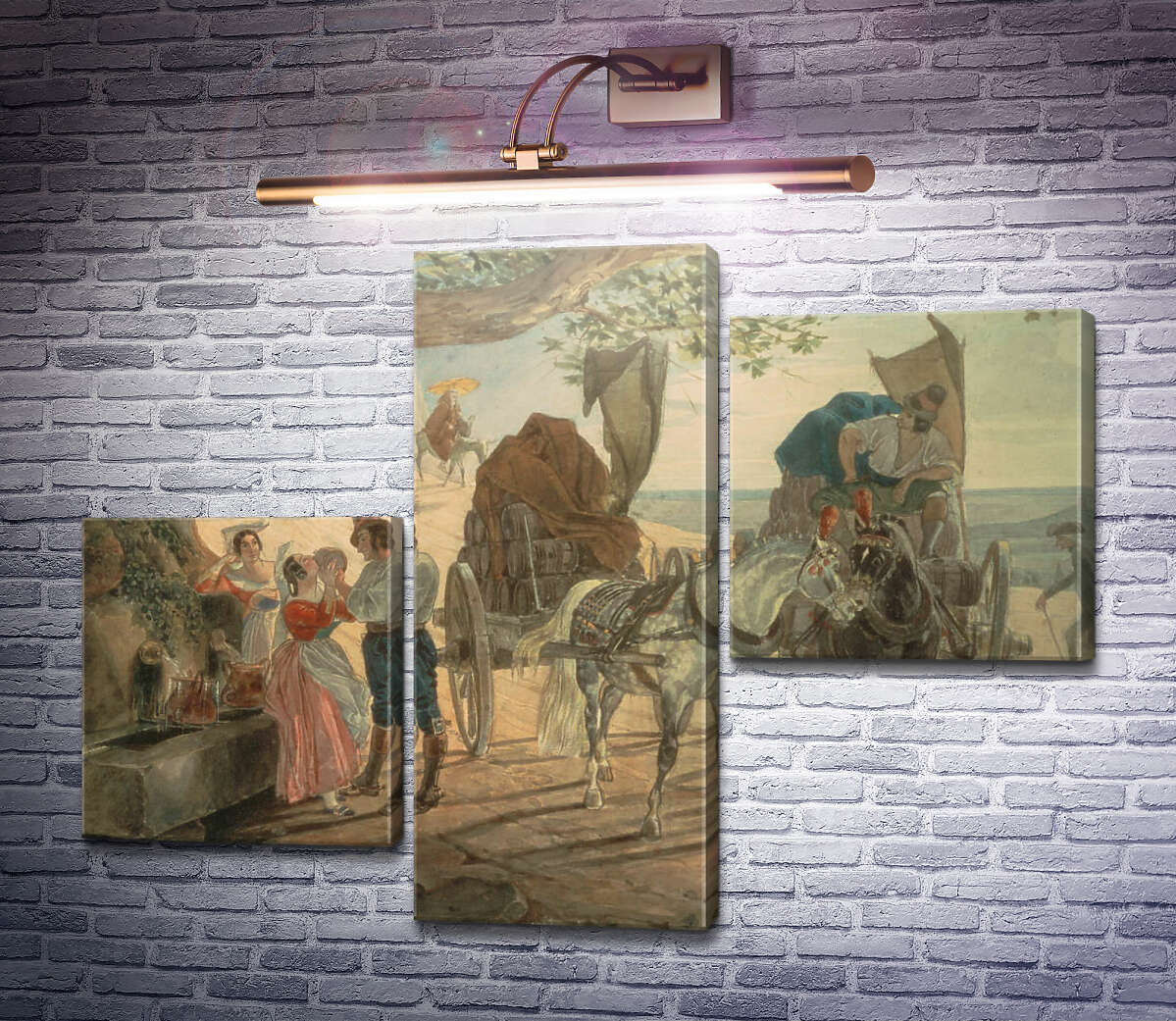 Модульна картина Гуляння в Альбано (Модуль №12) Карл Брюллов Модульна картина Гуляння в Альбано (Модуль №12) Карл Брюллов