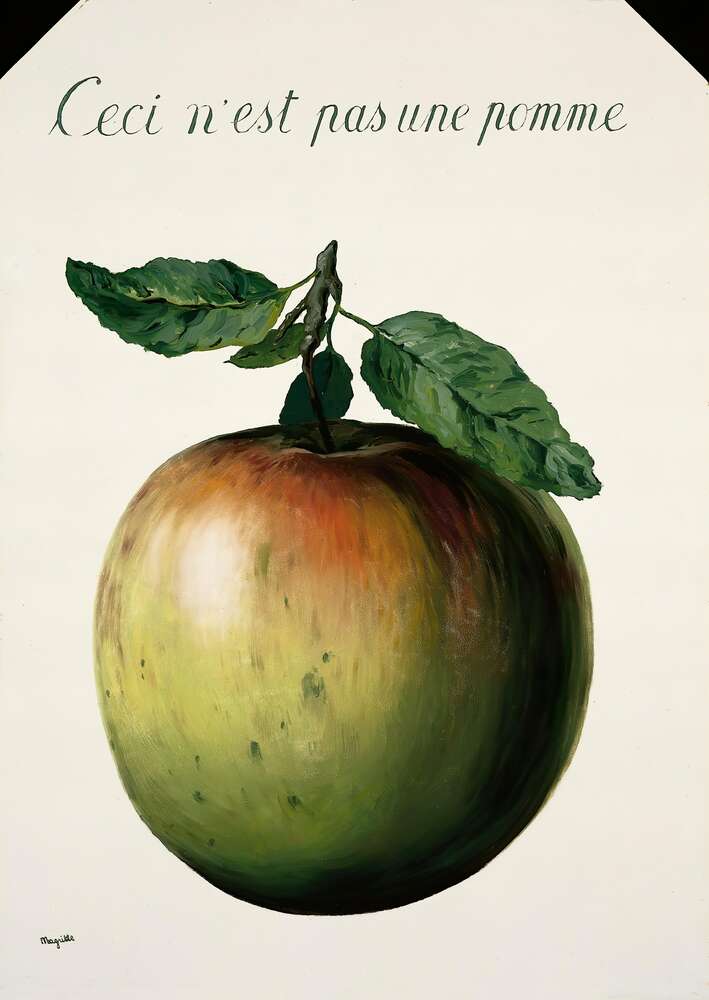 репродукция картина-постер  Это не яблоко Рене Магритт