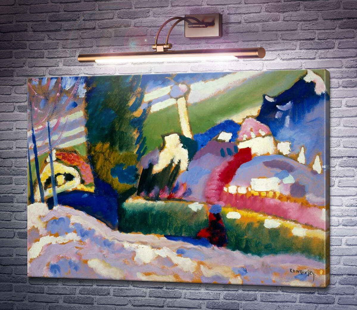 Картина Зимовий краєвид з церквою Василь Кандинський