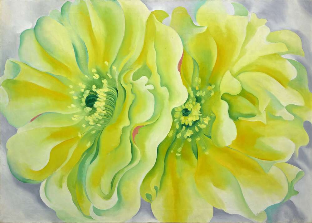 репродукція картина-постер  Жовті квіти кактуса Джорджія О'Кіфф