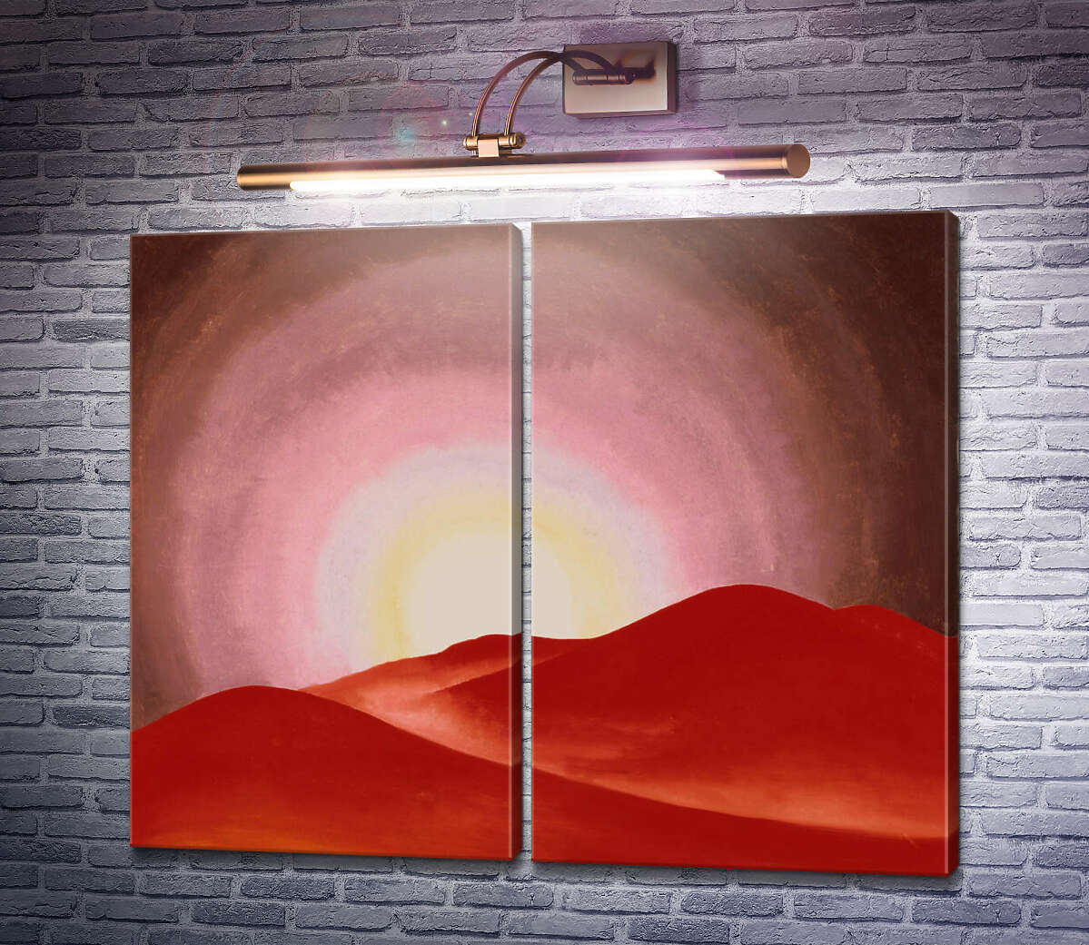 Модульна картина Червоні пагорби, Лейк Джордж Джорджія О'Кіфф
