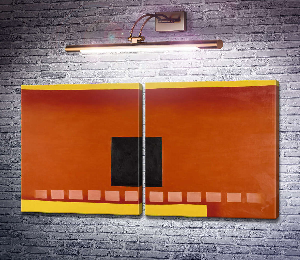 Модульна картина Чорні двері з червоним Джорджія О'Кіфф