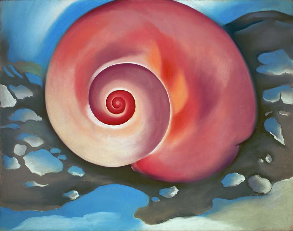 репродукція картина-постер  Рожева раковина та морські водорості Джорджія О'Кіфф