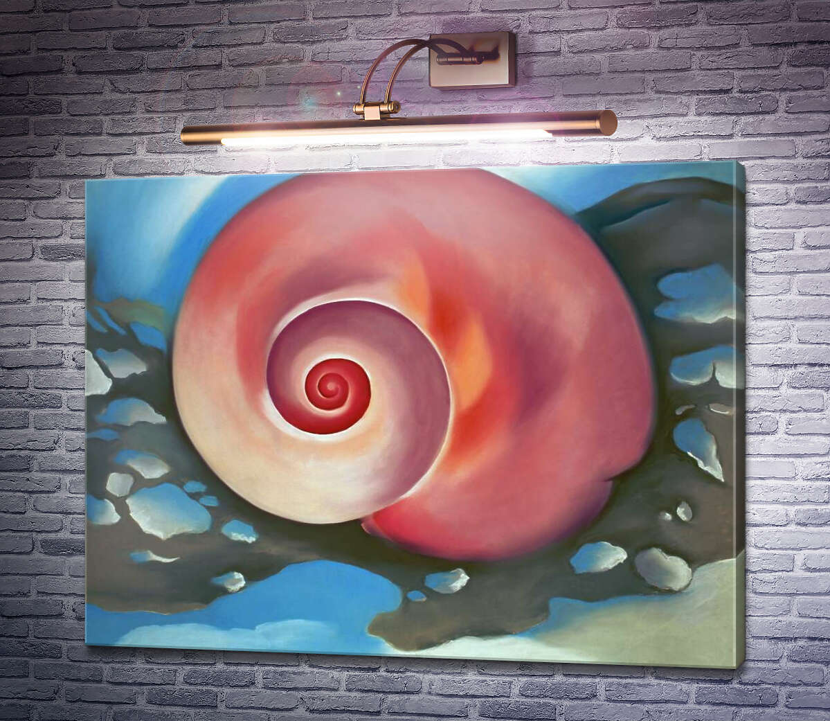 Картина Рожева раковина та морські водорості Джорджія О'Кіфф
