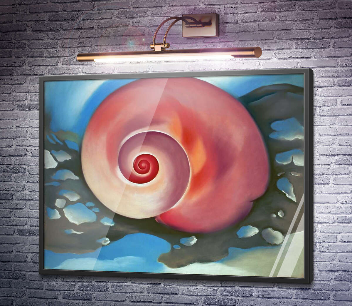 Постер Рожева раковина та морські водорості Джорджія О'Кіфф