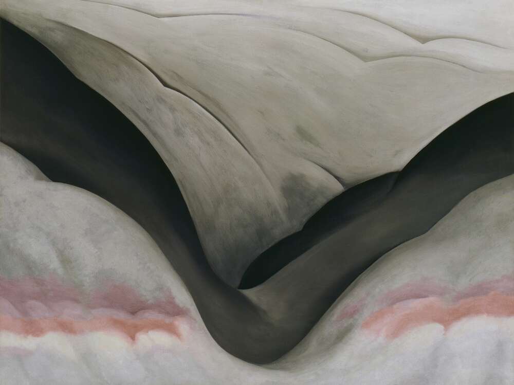 репродукція картина-постер  Блек-Плейс, сірий та рожевий Джорджія О'Кіфф