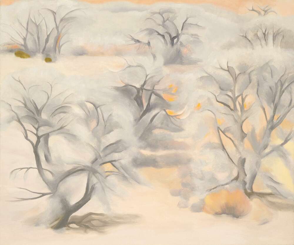 репродукція картина-постер  Зимові дерева в Абікіу Джорджія О'Кіфф