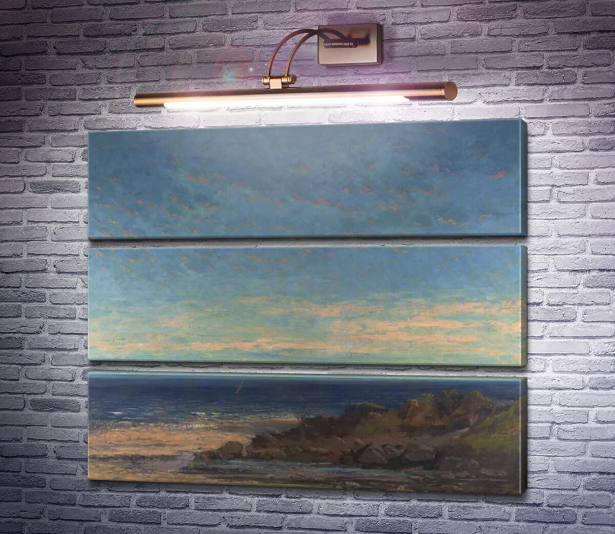 Модульна картина Море (Модуль №15) Гюстав Курбе Модульна картина Море (Модуль №15) Гюстав Курбе