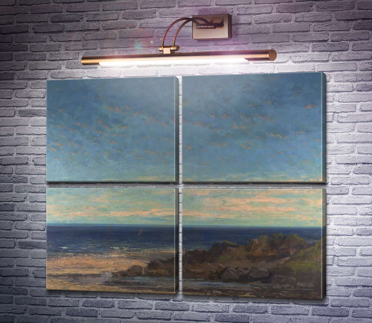 Модульна картина Море (Модуль №25) Гюстав Курбе Модульна картина Море (Модуль №25) Гюстав Курбе