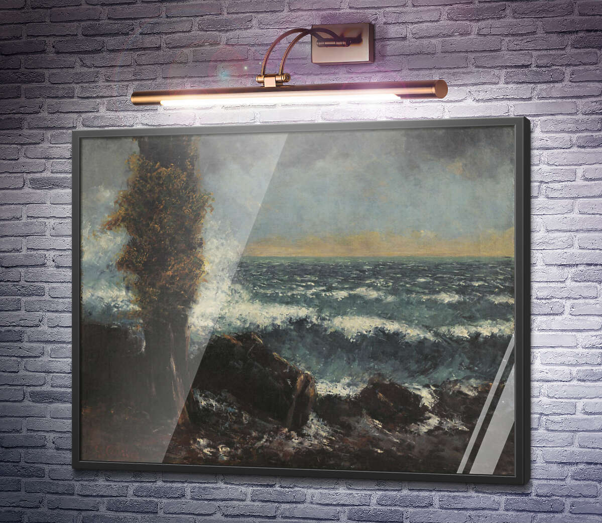Постер Тополя на березі моря Гюстав Курбе
