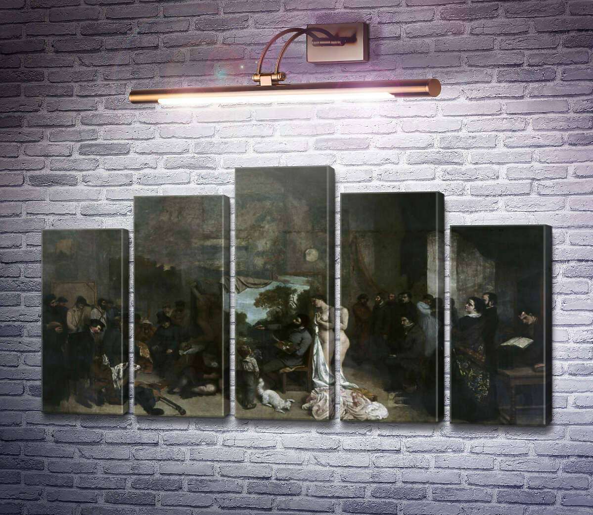Модульна картина Майстерня художника. Справжня алегорія семи років мого творчого та морального життя (Модуль №29) Гюстав Курбе