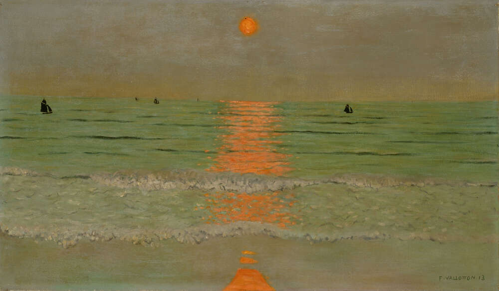 репродукція картина-постер  Захід сонця над морем Фелікс Валлоттон