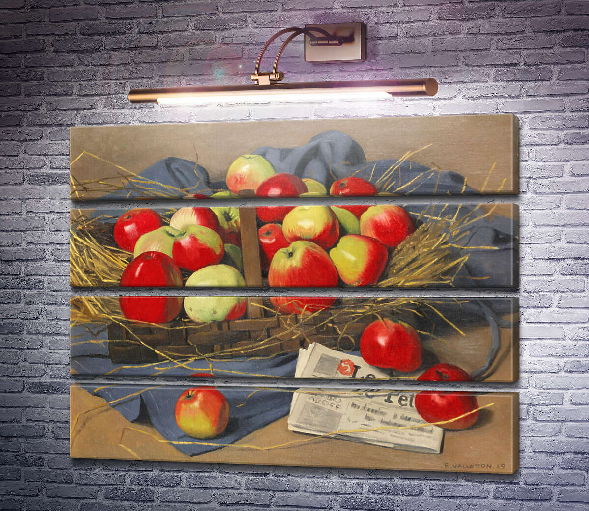 Модульная картина Натюрморт с яблоками (Модуль №22) Феликс Валлоттон