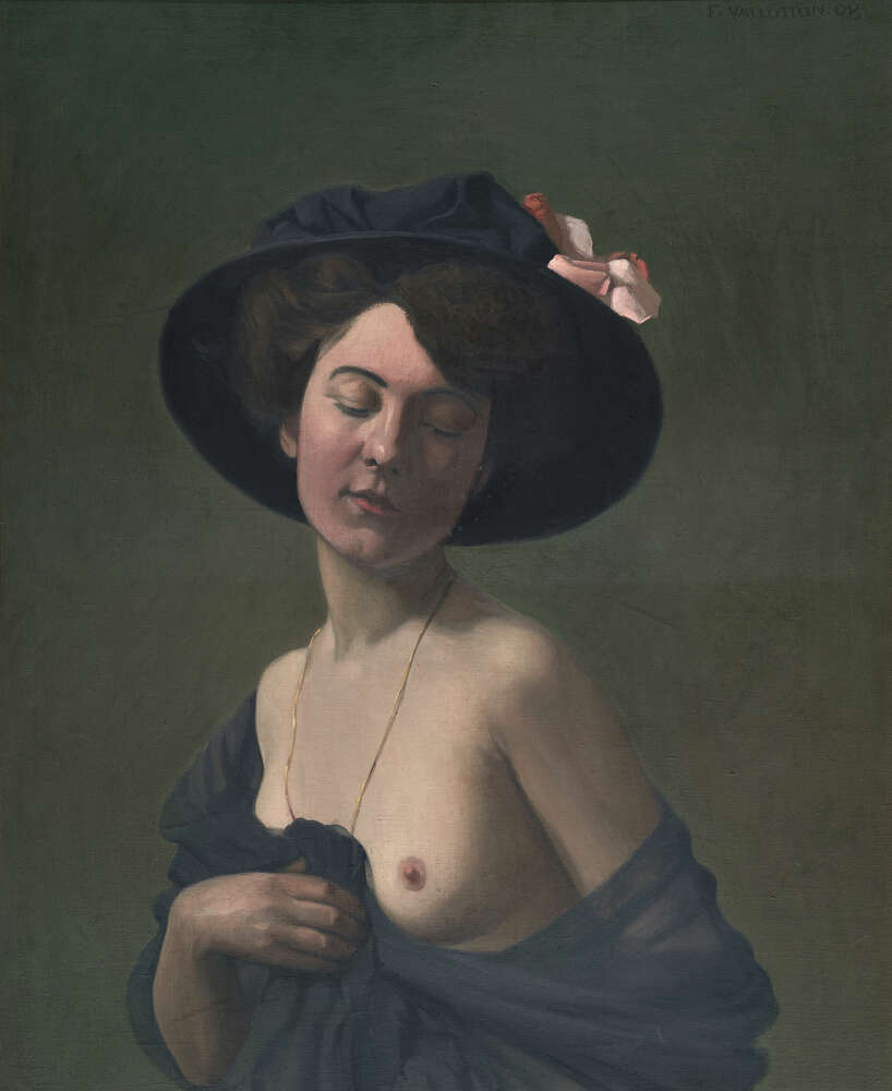 репродукція картина-постер  Жінка в чорному капелюшку Фелікс Валлоттон