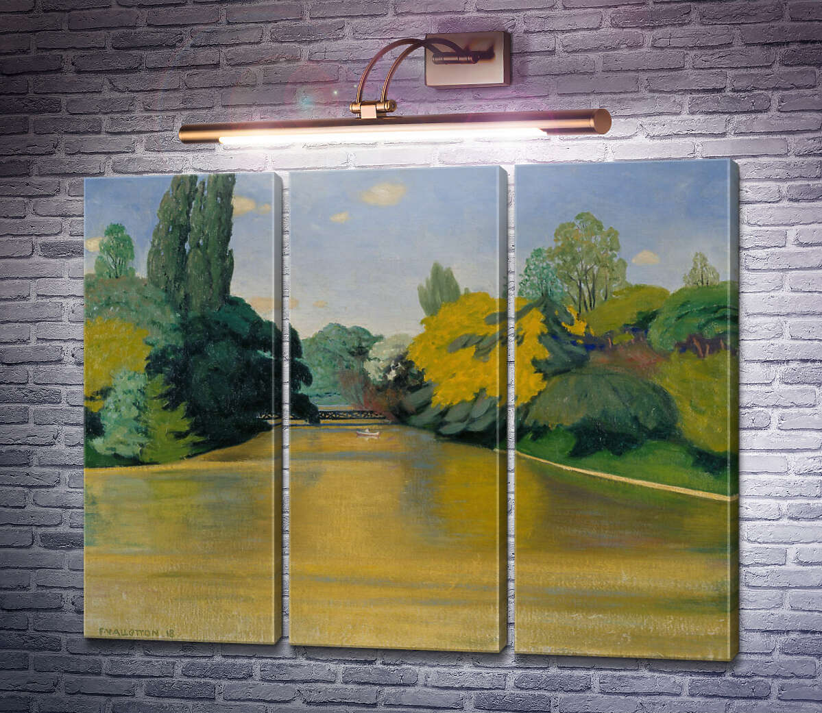 Модульна картина Озеро Буа де Булонь (Модуль №2) Фелікс Валлоттон