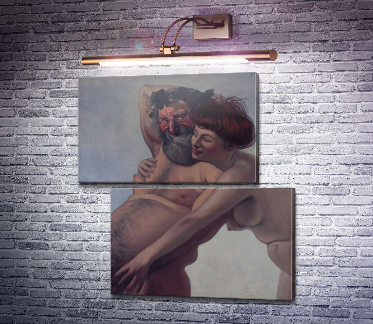 Модульна картина Оголена з п'яним силеном (Модуль №8) Фелікс Валлоттон