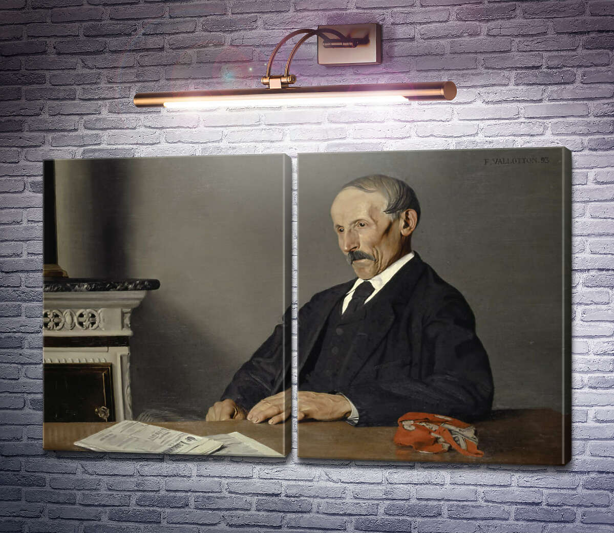 Модульна картина Портрет старого консьєржа Фелікс Валлоттон