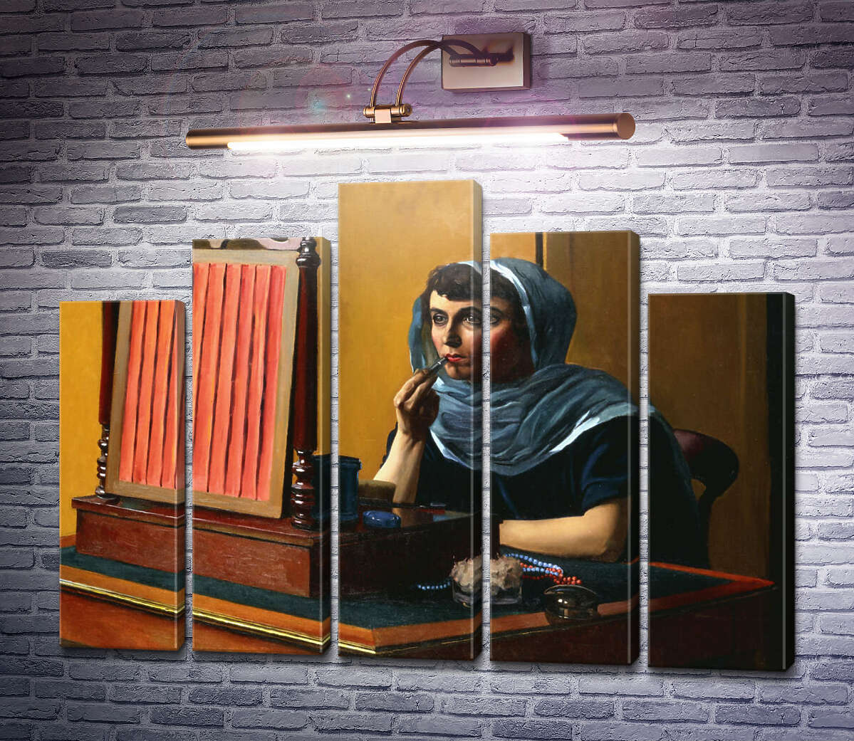 Модульная картина Женщина, красящая губы (Дама за туалетом) (Модуль №29) Феликс Валлоттон Модульная картина Женщина, красящая губы (Дама за туалетом) (Модуль №29) Феликс Валлоттон