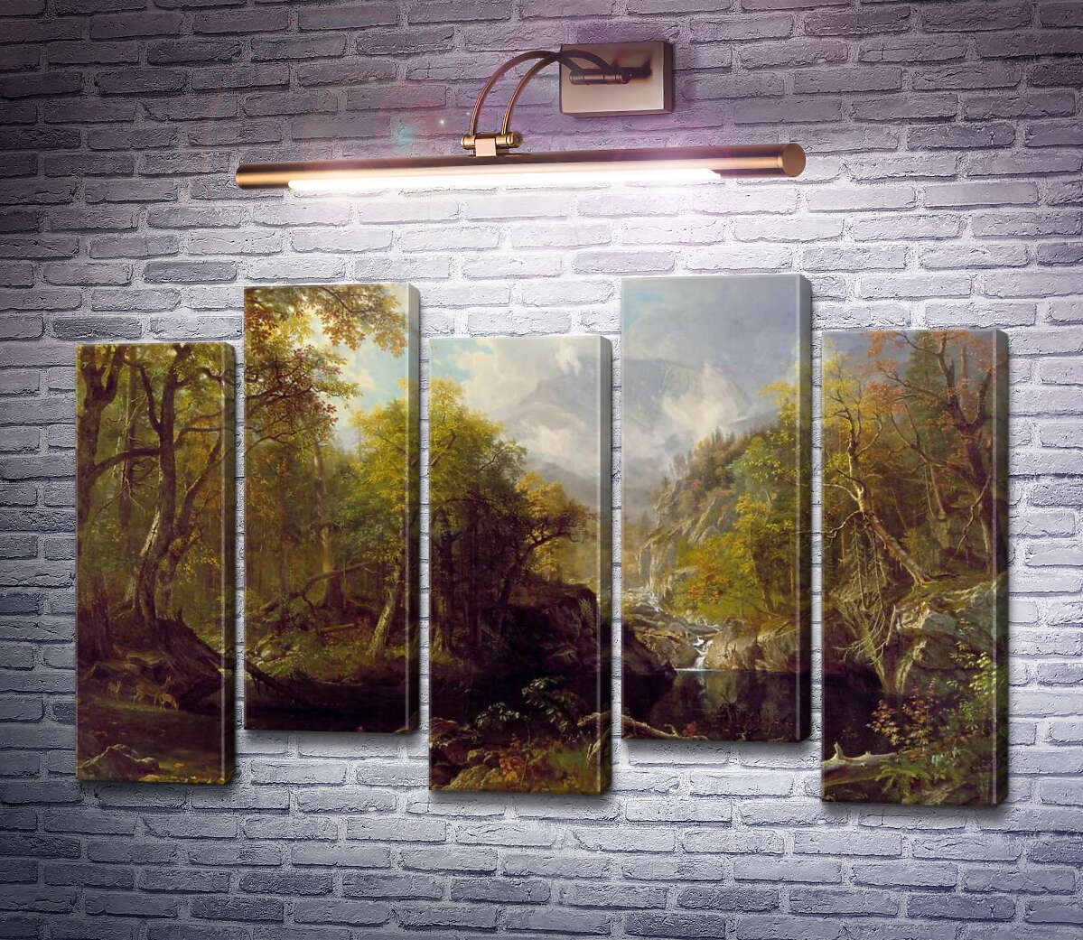 Модульна картина Лісовий краєвид (Модуль №30) Альберт Бірштадт