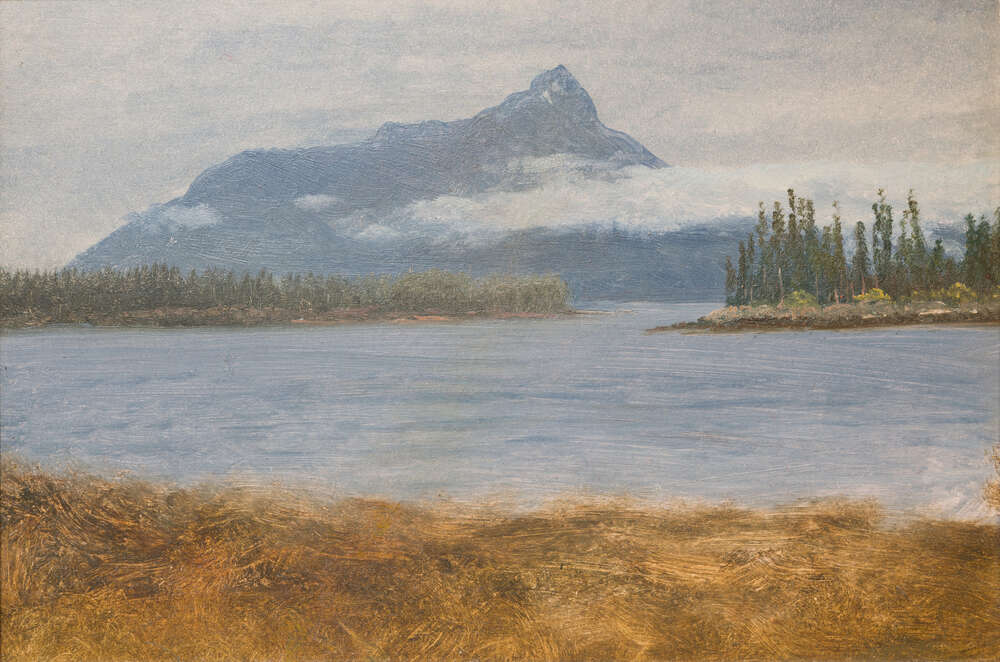 репродукція картина-постер  Сині гори та озеро Альберт Бірштадт