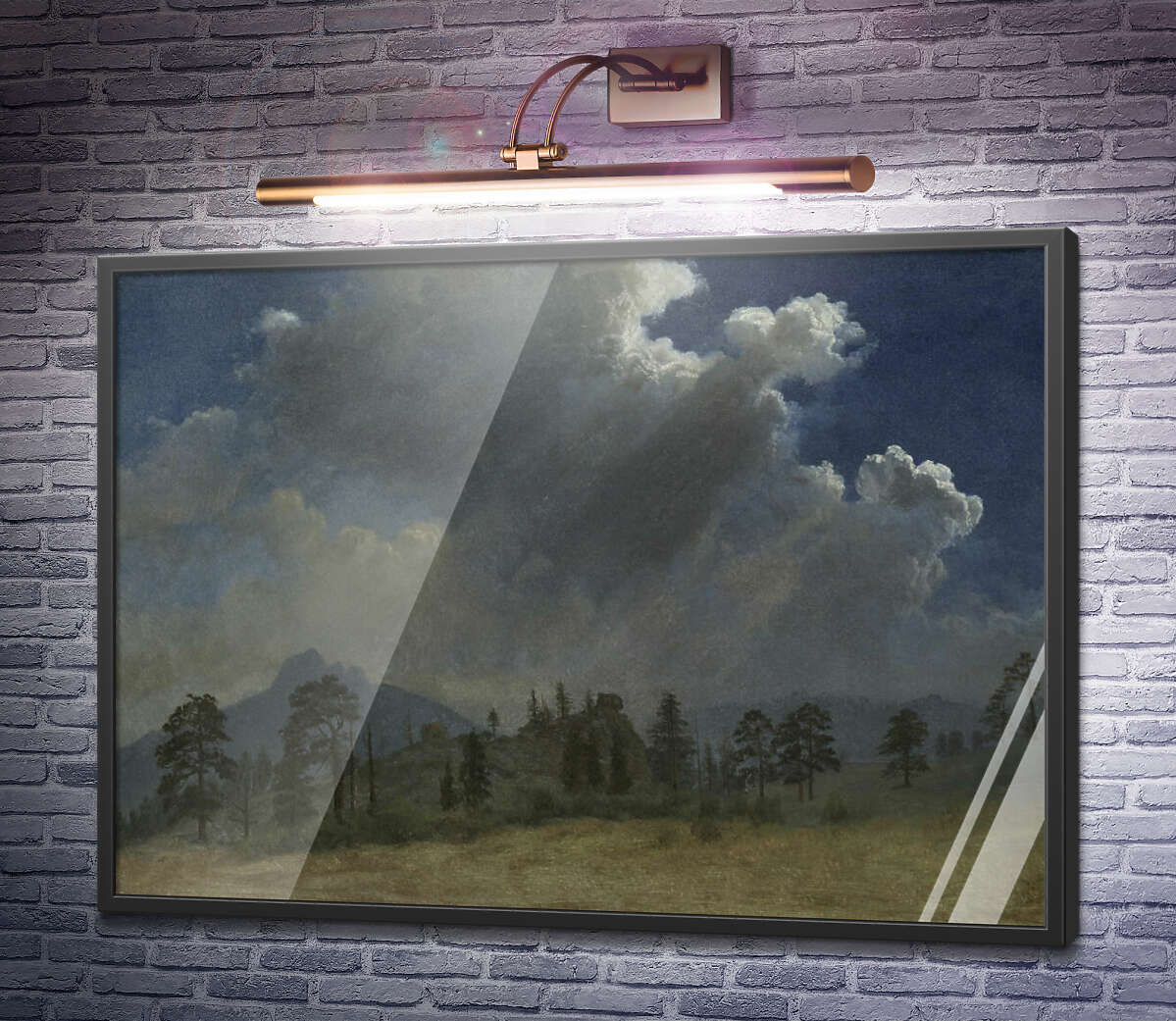 Постер Ялинки та грозові хмари Альберт Бірштадт