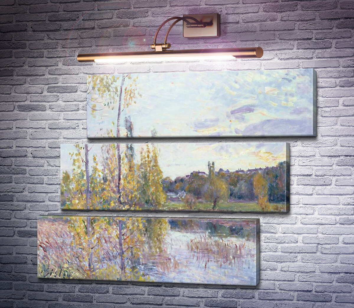 Модульна картина Озеро у Шевреї (Модуль №17) Альфред Сіслей