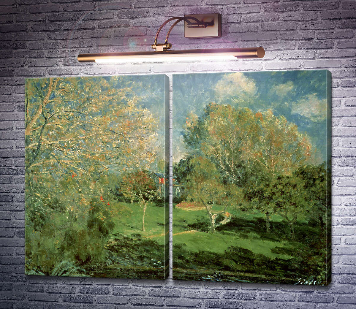 Модульна картина Сад маєтку сімейства Хосхеде Альфред Сіслей