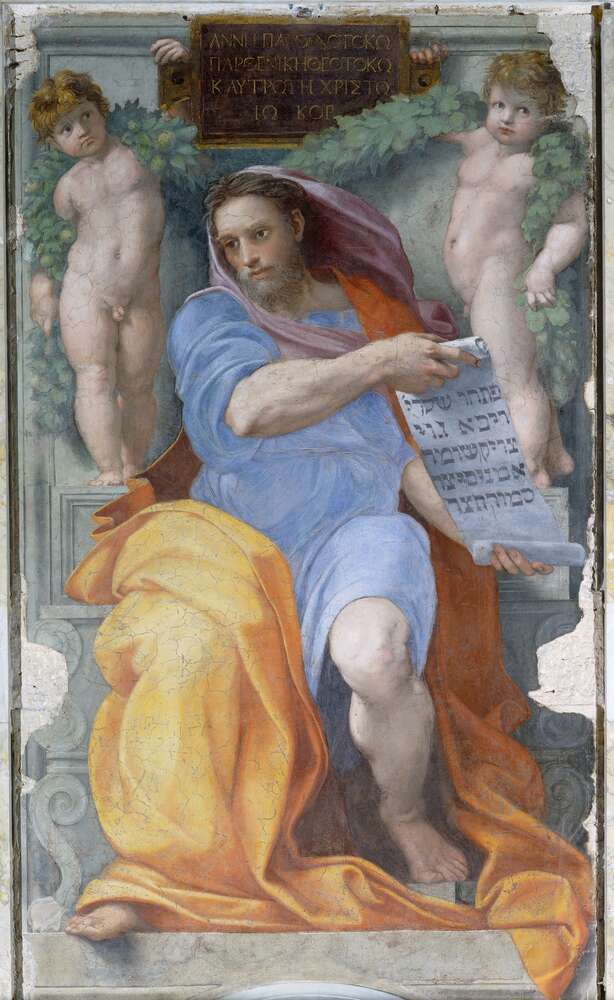 репродукція картина-постер  Пророк Ісайя. Сант-Агостіно (Церква святого Августина), Рим Рафаель Санті