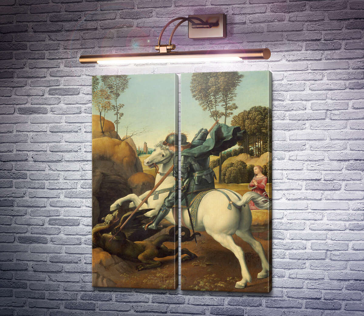 Модульна картина Святий Георгій та дракон Рафаель Санті