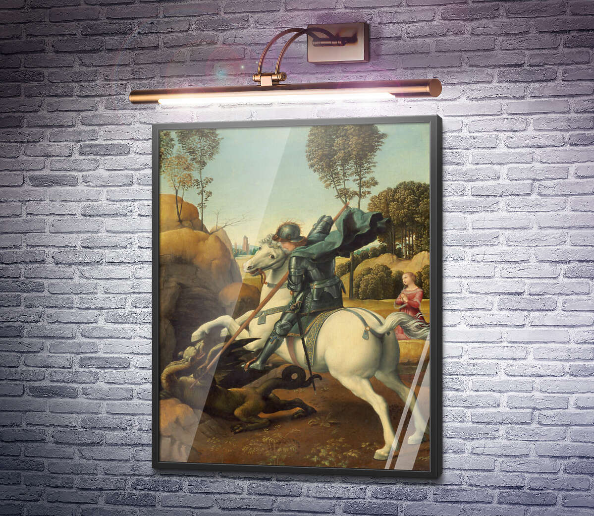 Постер Святий Георгій та дракон Рафаель Санті