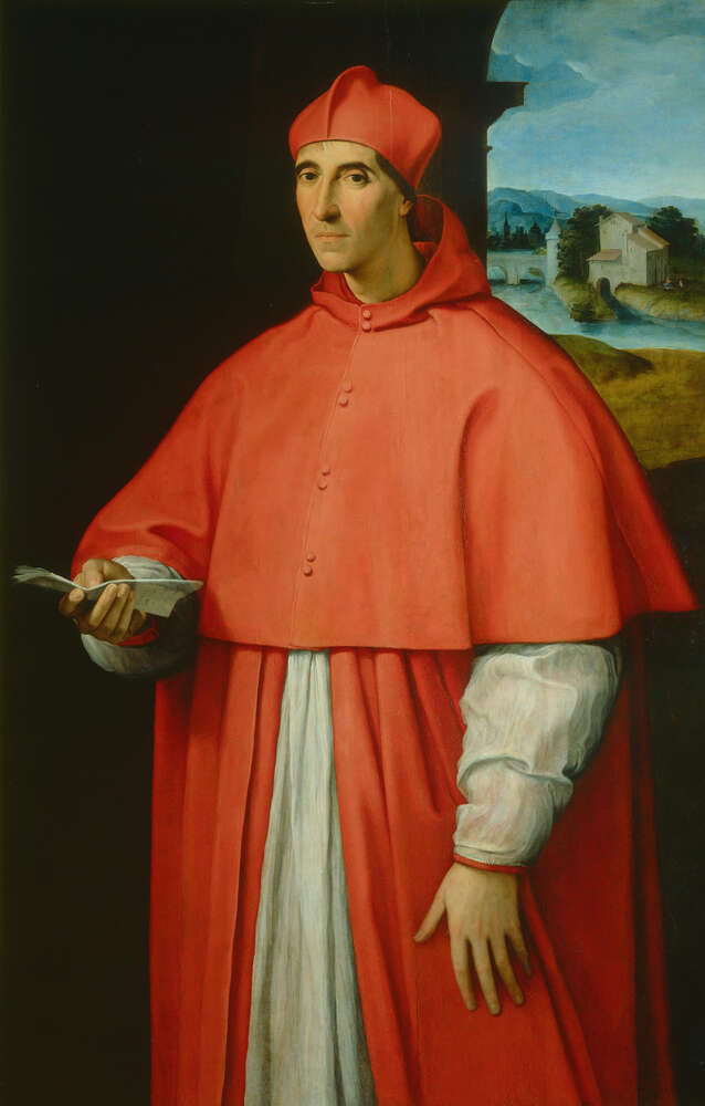 репродукція картина-постер  Портрет кардинала Алессандро Фарнезе Рафаель Санті