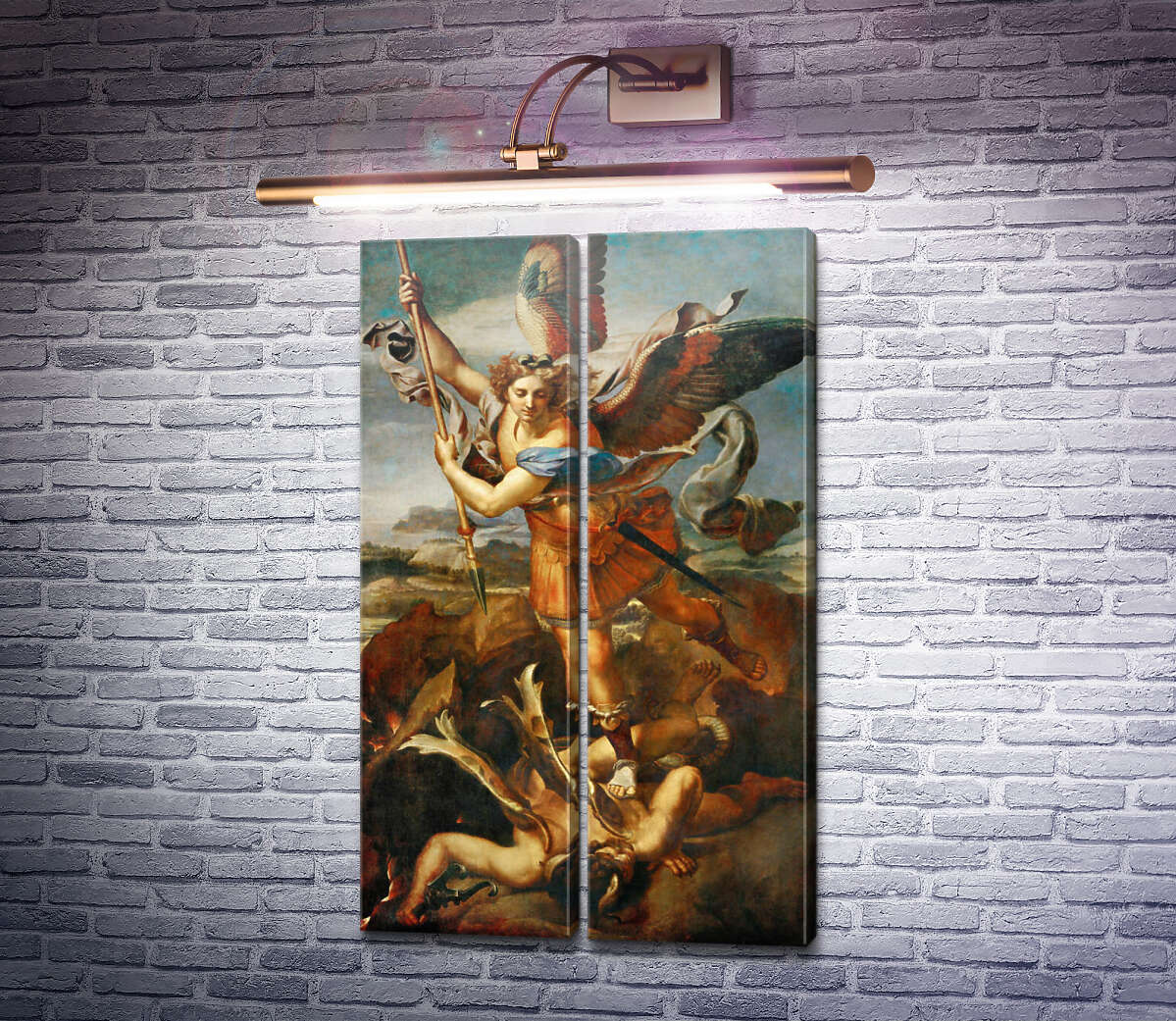 Модульна картина Святий Михайло та диявол Рафаель Санті