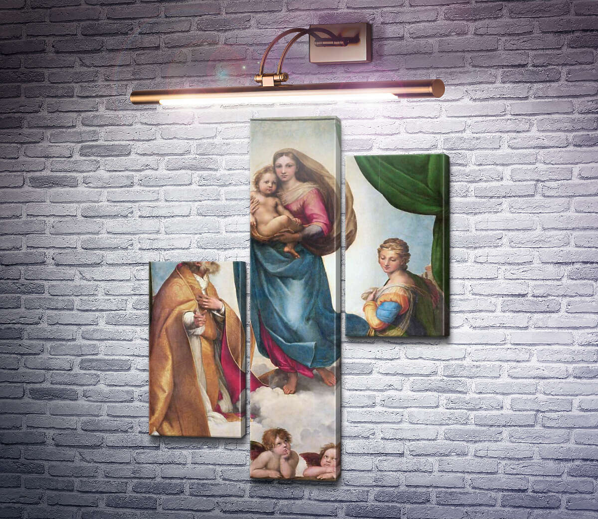 Модульна картина Сикстинська мадонна (Модуль №12) Рафаель Санті