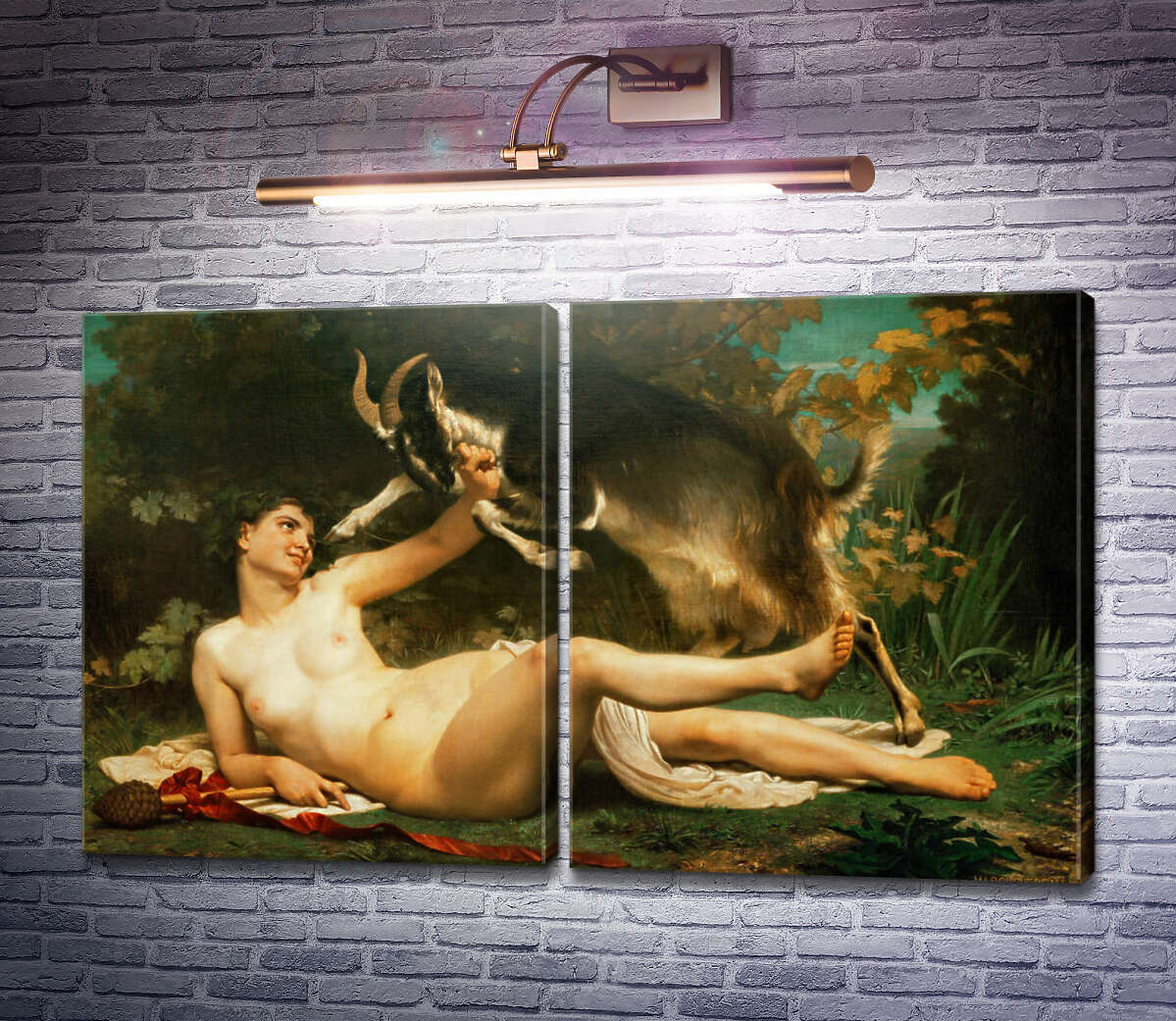 Модульная картина Этюд для вакханки Адольф Вильям Бугро