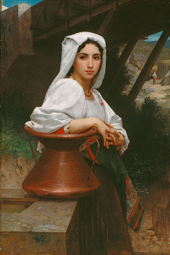 репродукція картина-постер  Італійська дівчина з глечиком Адольф Вільям Бугро