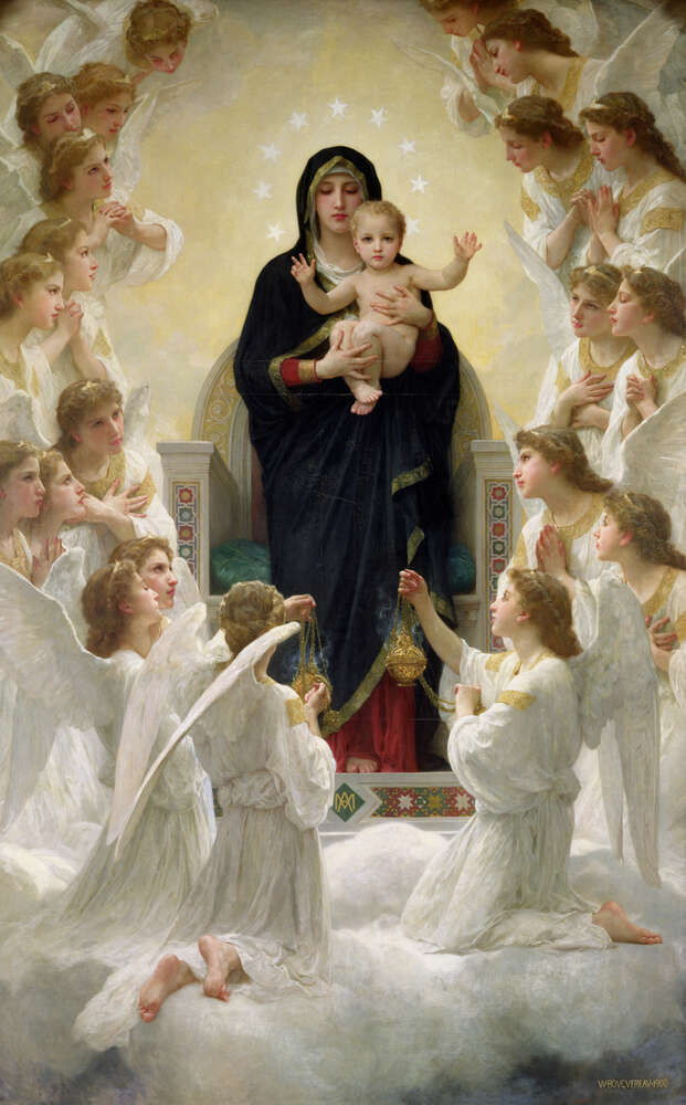 репродукція картина-постер  Богоматір з ангелами Адольф Вільям Бугро