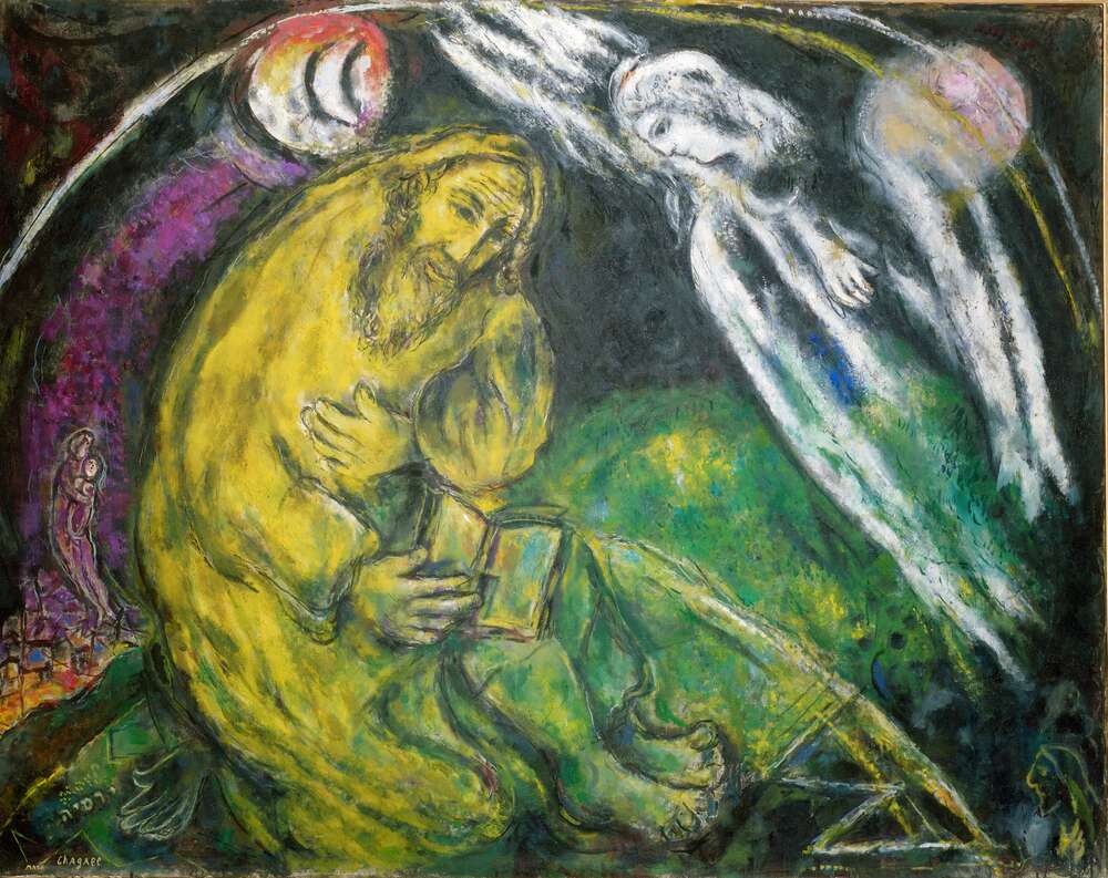 репродукция картина-постер  Пророк Иеремия Марк Шагал