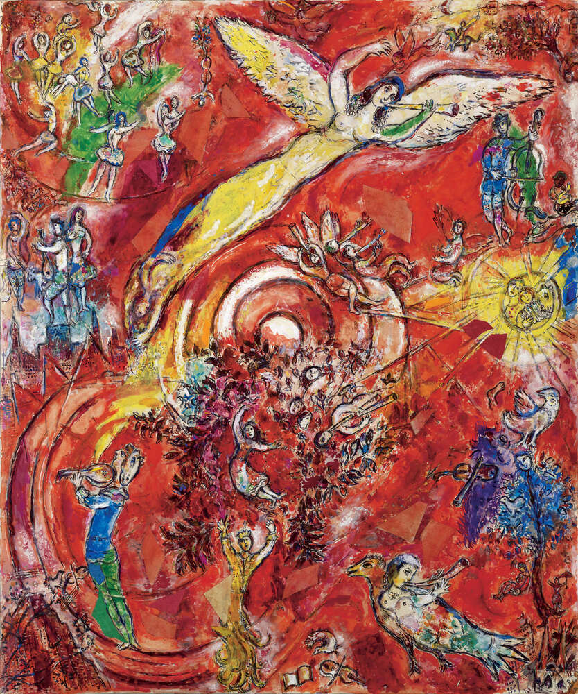 репродукція картина-постер  Тріумф музики Марк Шагал
