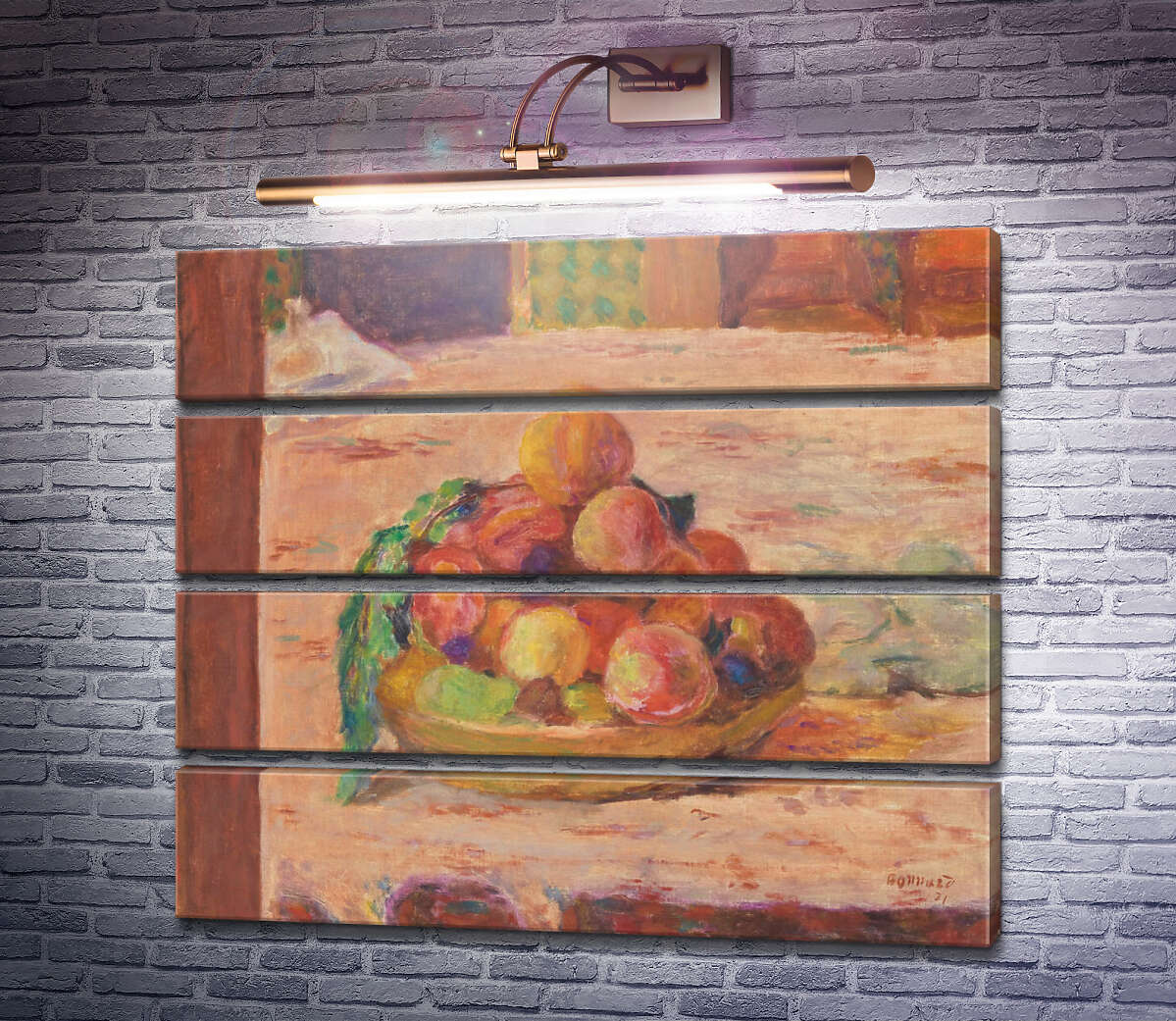 Модульная картина Тарелка с персиками (Модуль №22) Пьер Боннар