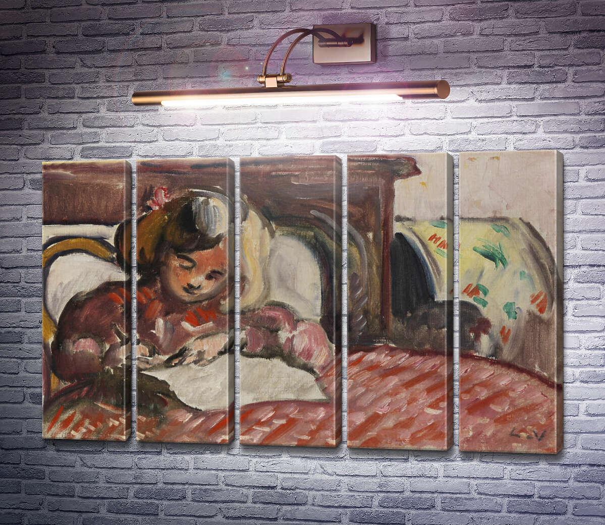 Модульная картина Ребенок, пишущий письмо (Модуль №26) Луи Вальта Модульная картина Ребенок, пишущий письмо (Модуль №26) Луи Вальта